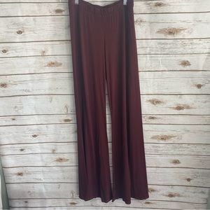 Michael Lauren burgandy wide leg pants.  Size XS